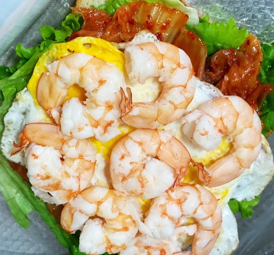 辣白菜鲜虾芝士三明治——这样很欧巴【健康一手握】