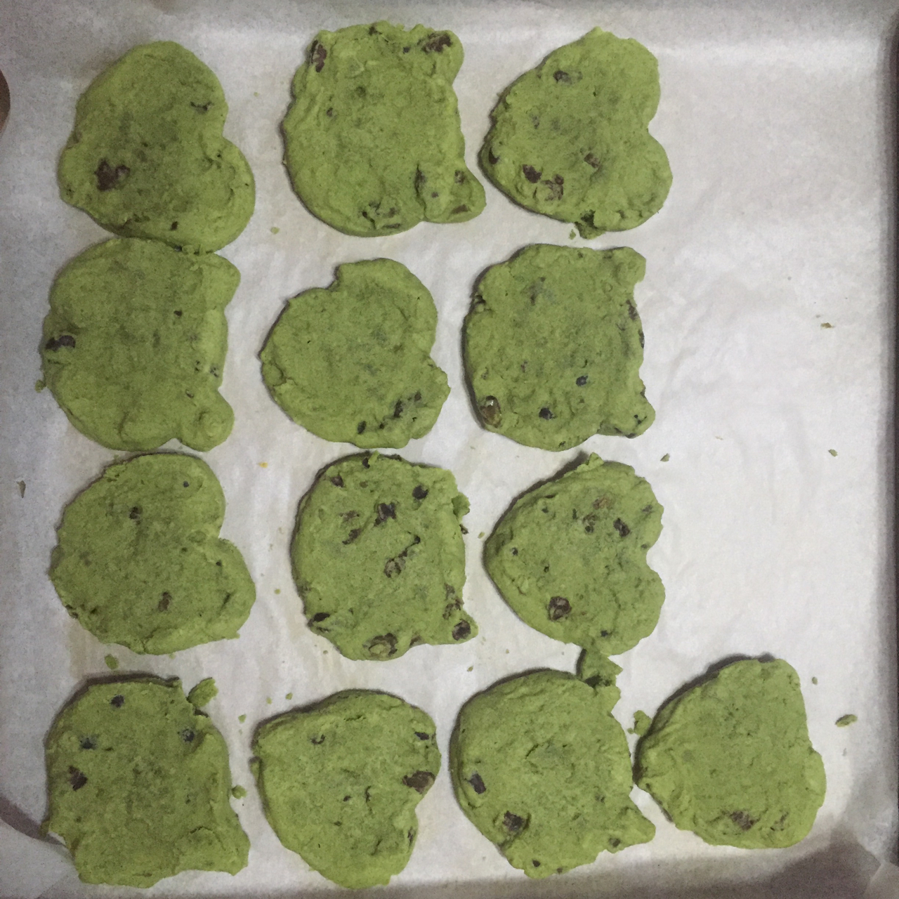 抹茶蜜豆饼干