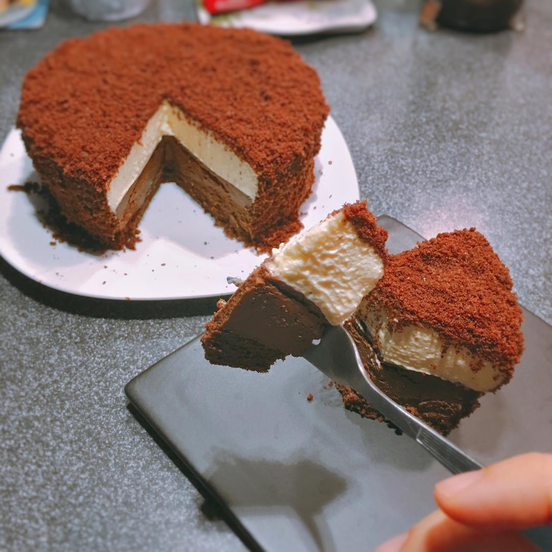 鸡蛋花做的 letao> 巧克力双层芝士蛋糕配方大公开!