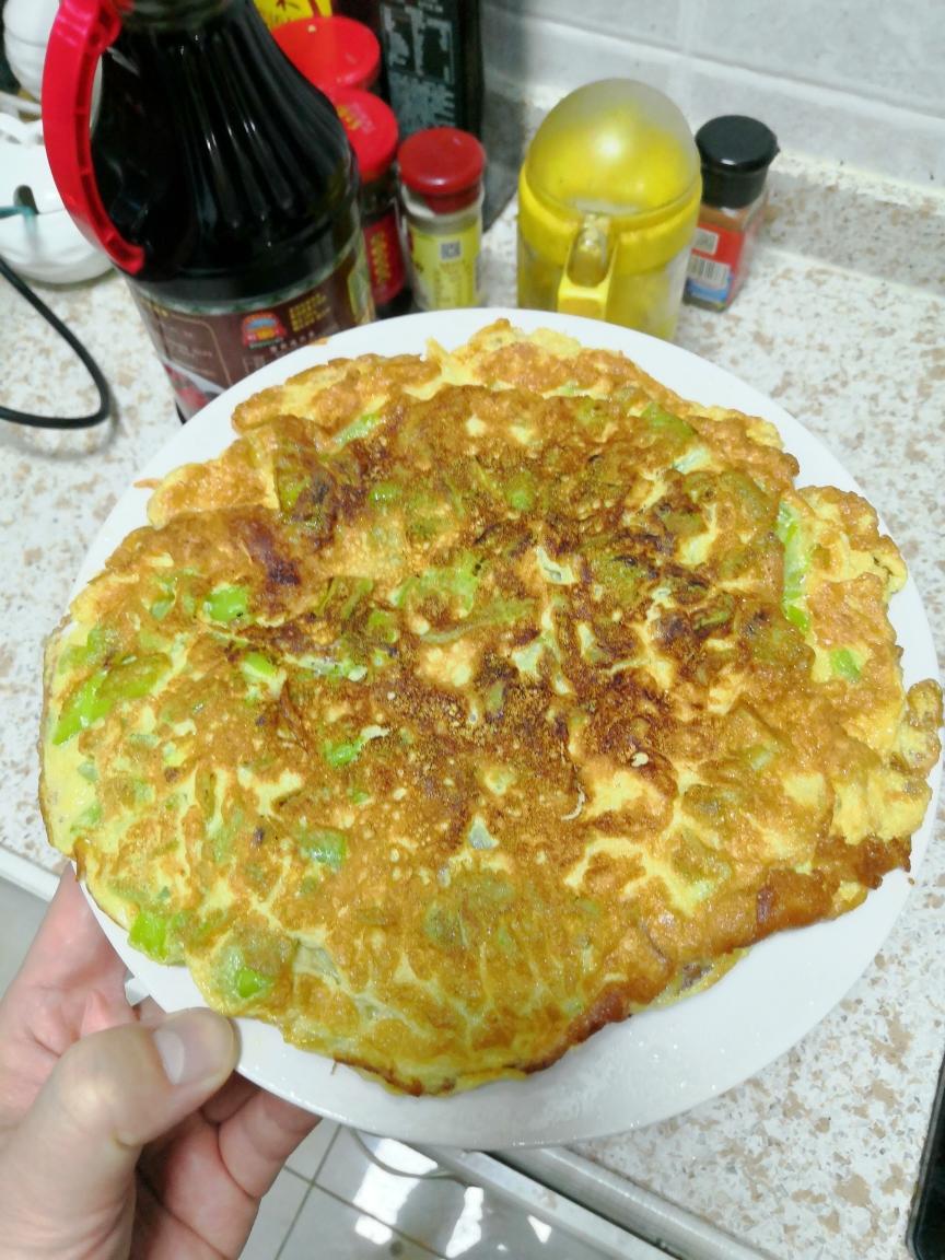 锅塌尖椒的做法