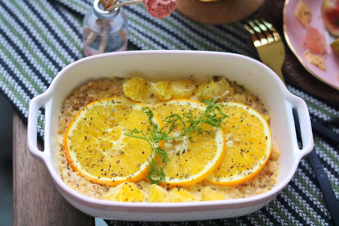 快手早餐·橙香烤燕麦🍊