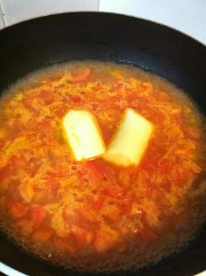 日本豆腐番茄汤的做法 步骤6