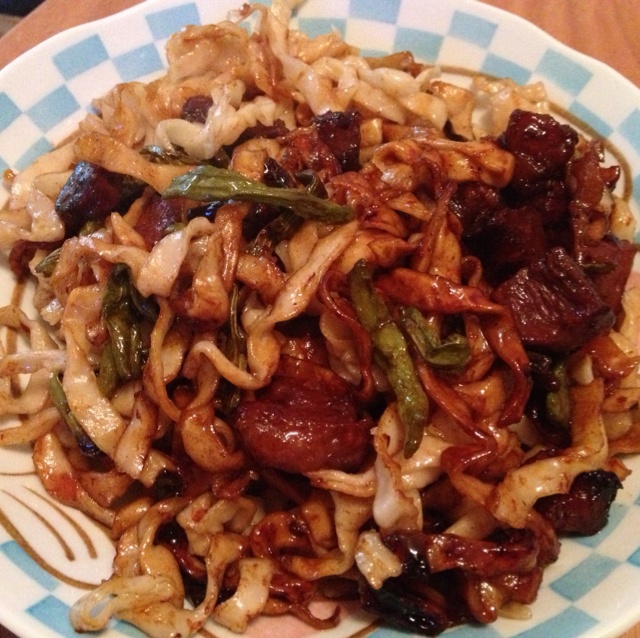 jules口内口做的塔吉锅豆角焖面