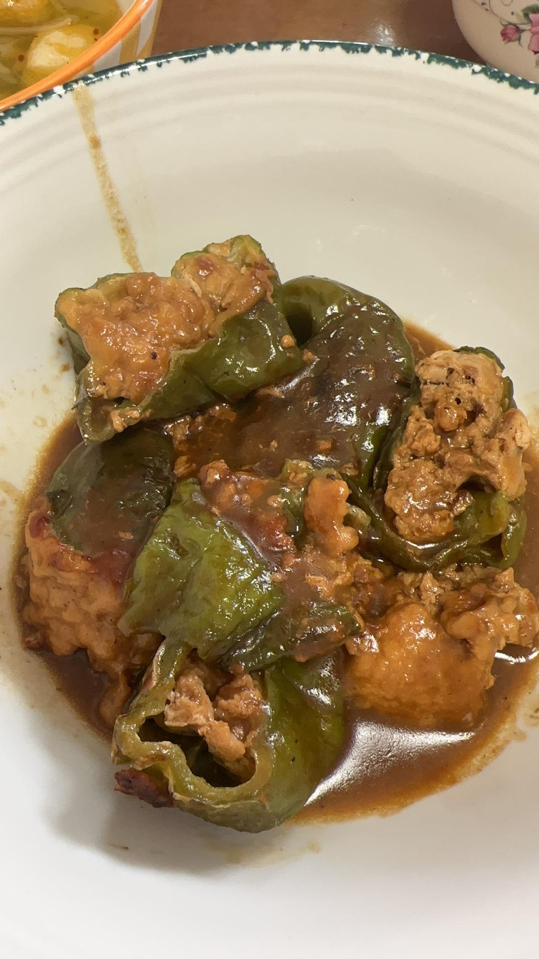 销魂青椒酿肉【超级下饭】