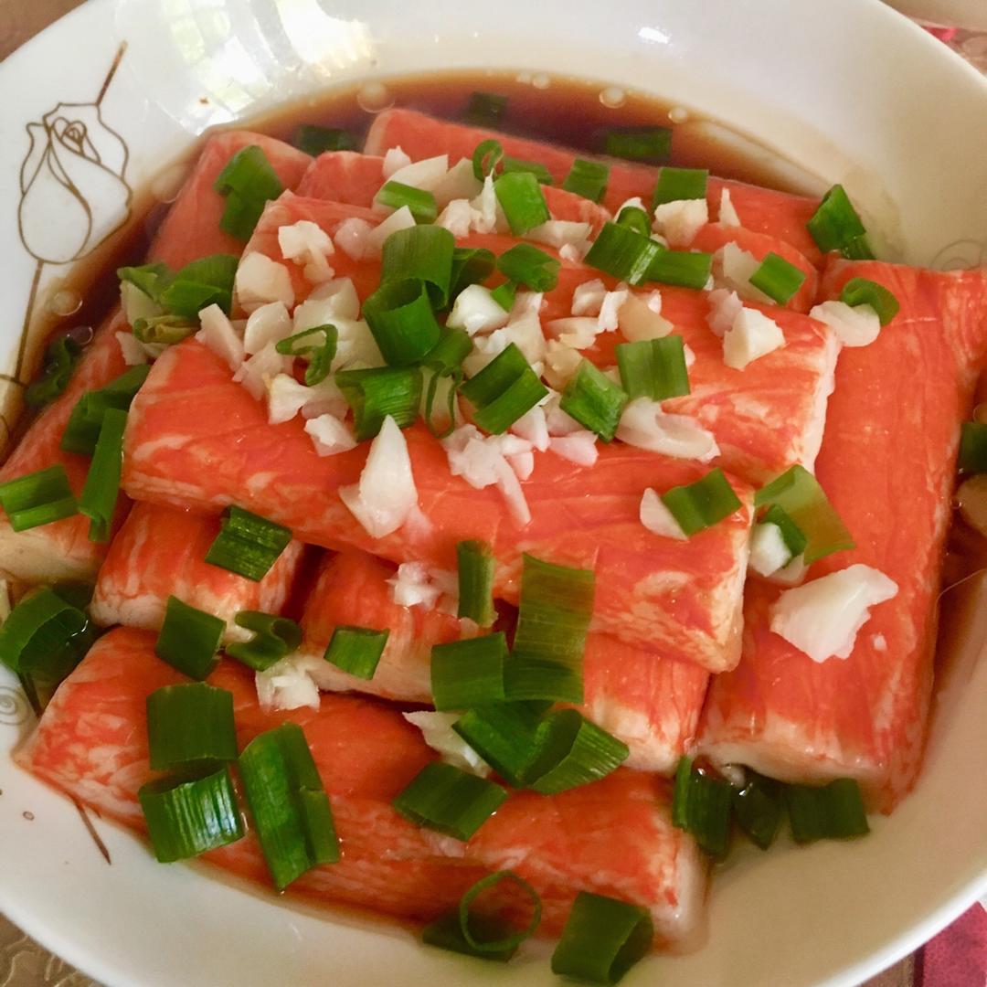 蒜香蟹柳肉