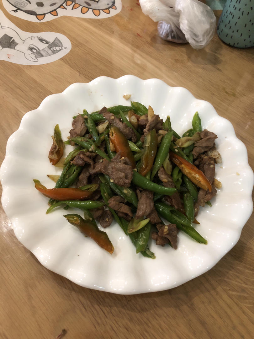 超级下饭的香蒜线椒炒肉