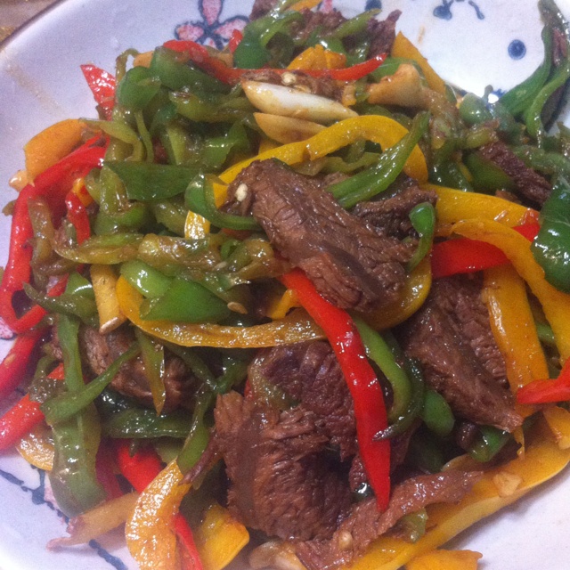 青椒炒肉丝