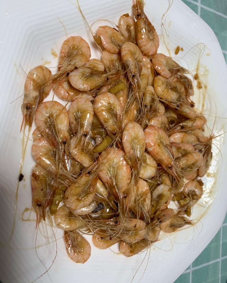 油爆白米虾