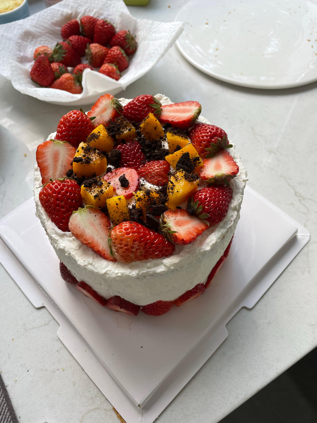 超级简单的味多美同款生日蛋糕（6寸），新手也能高度还原