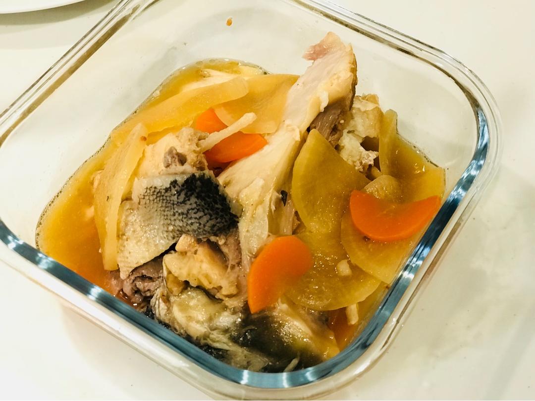 日式萝卜炖鰤鱼鱼头的做法步骤图 风 蒲 下厨房