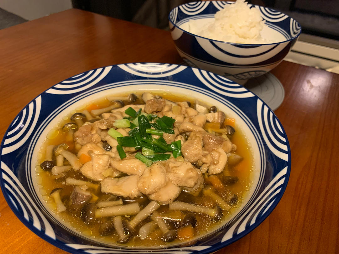 菌菇蒸鸡肉