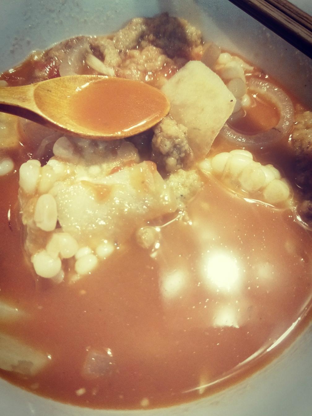 西红柿酥肉汤的做法