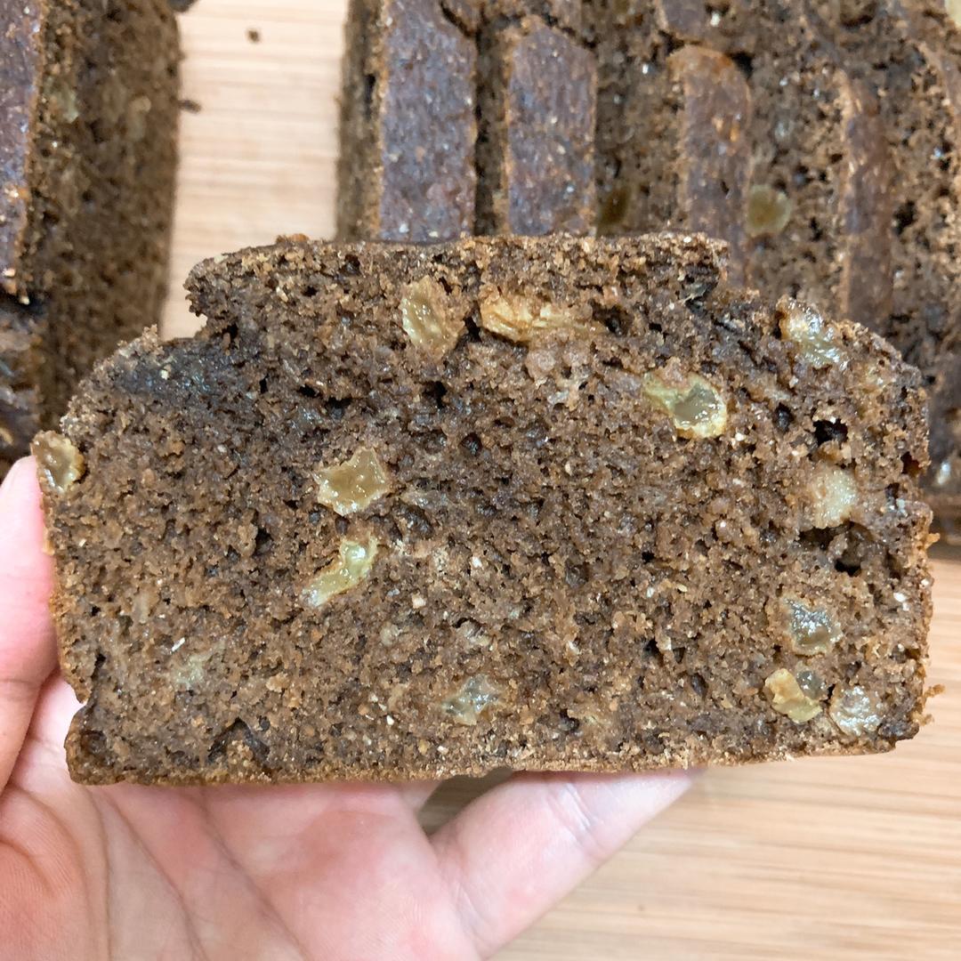 全麦特浓摩卡朗姆提子快手面包【健康主食】