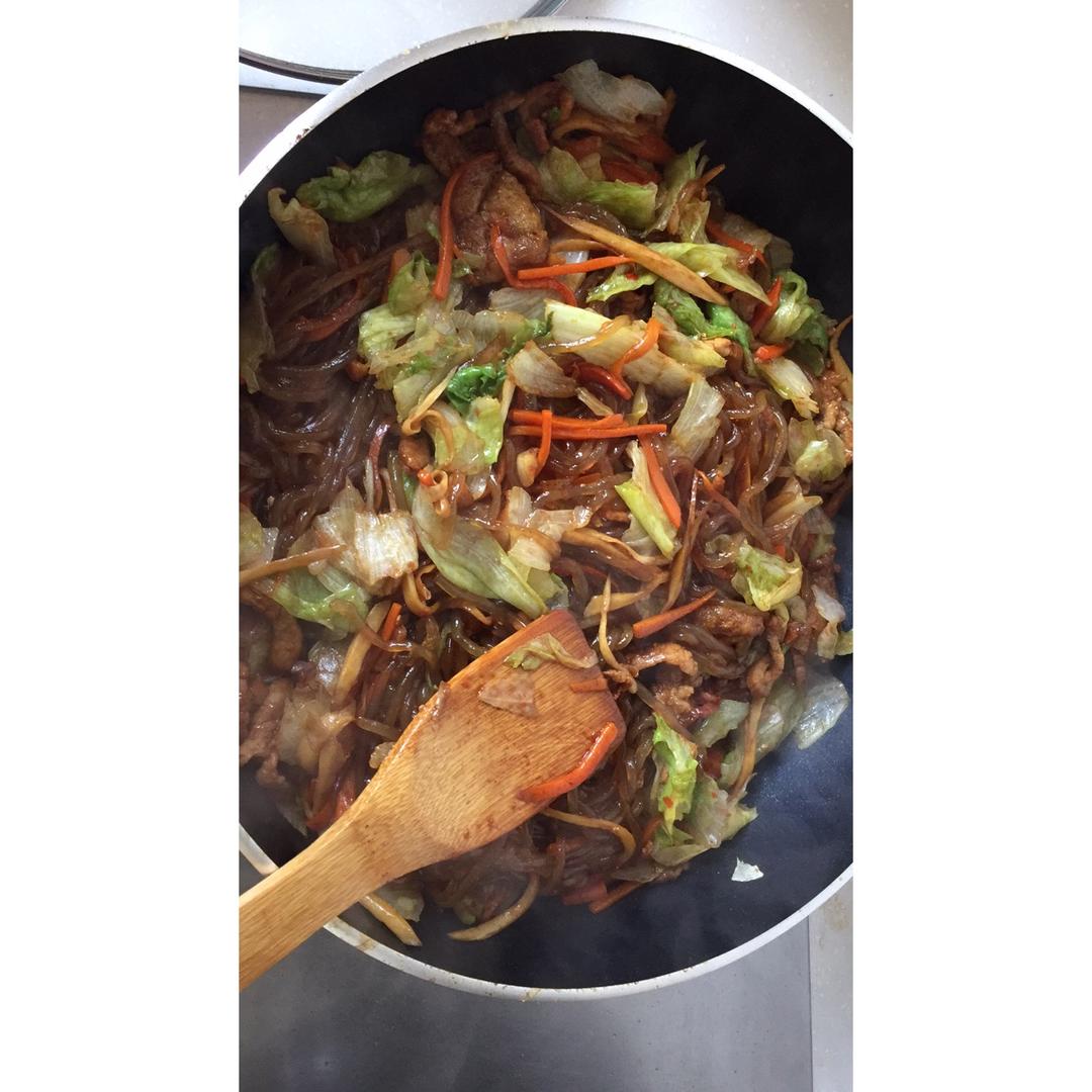 韩式粉丝炒杂菜 Korean Style Glass Noodles with Vegetables
