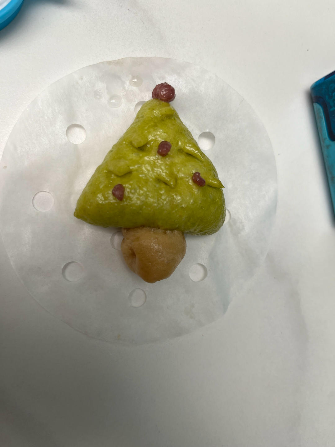 圣诞氛围拉满，抹茶芋泥圣诞树面包！