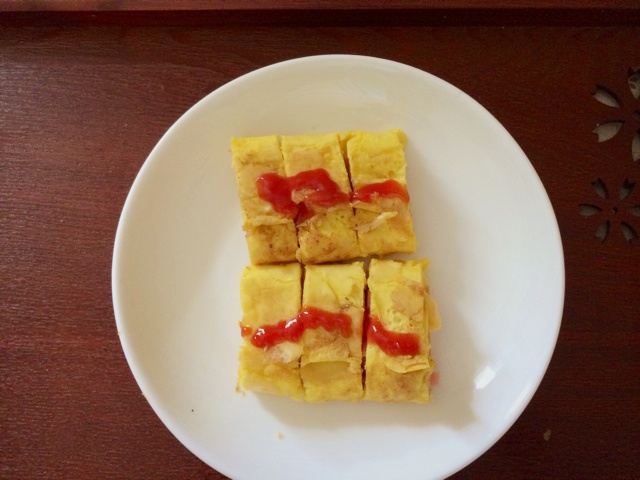 火腿鸡蛋卷