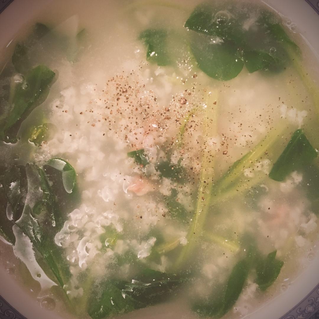 青菜瘦肉粥
