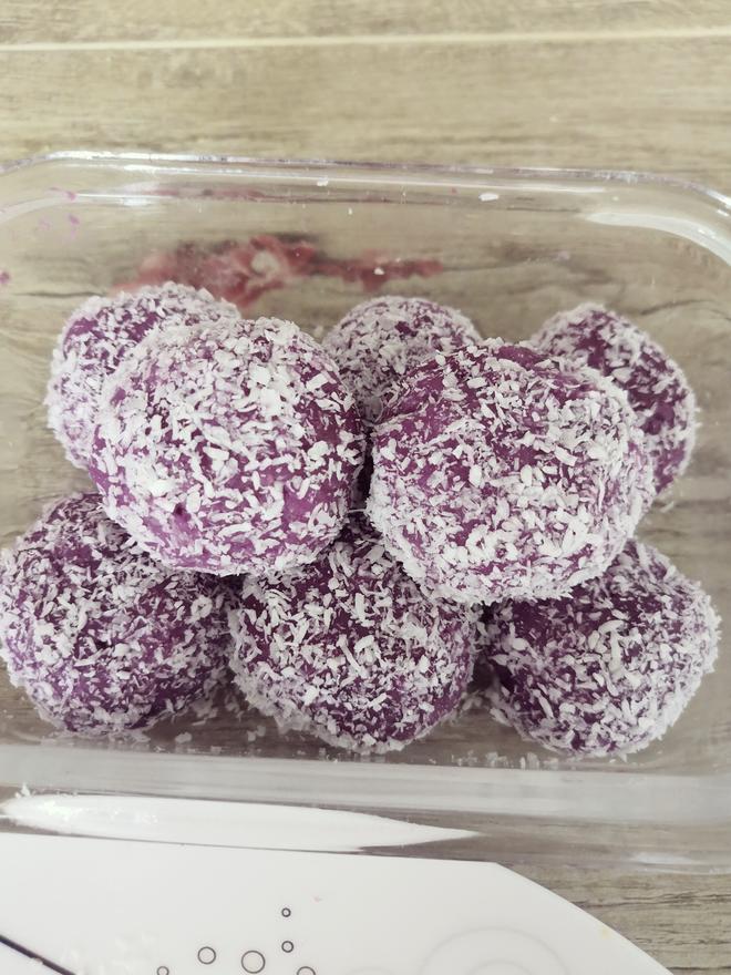 椰蓉紫薯球（儿童零食）的做法