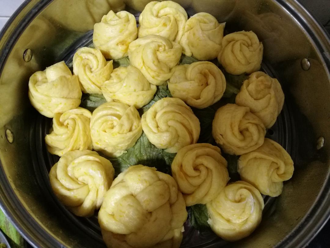 南瓜玫瑰花馒头
