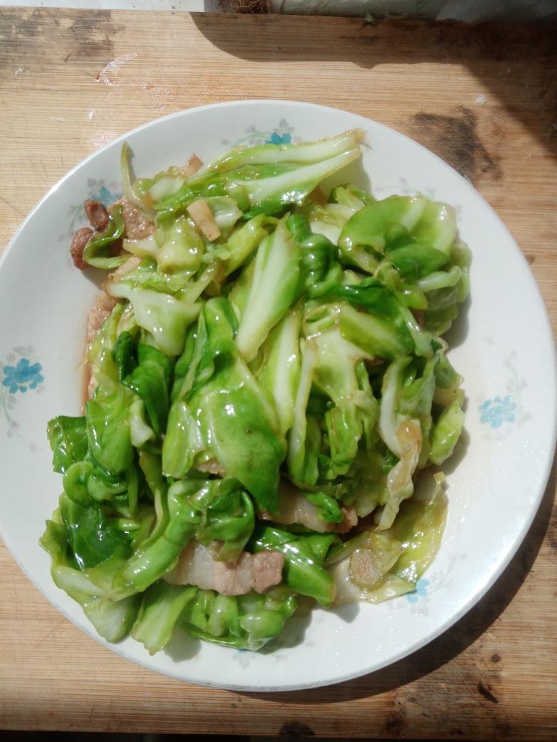 圆白菜炒五花肉，懒人的癸花宝典