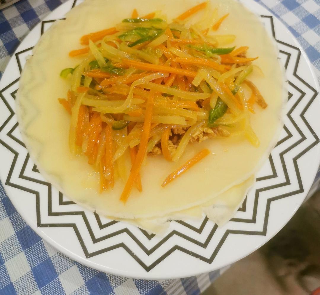 家常土豆丝卷饼