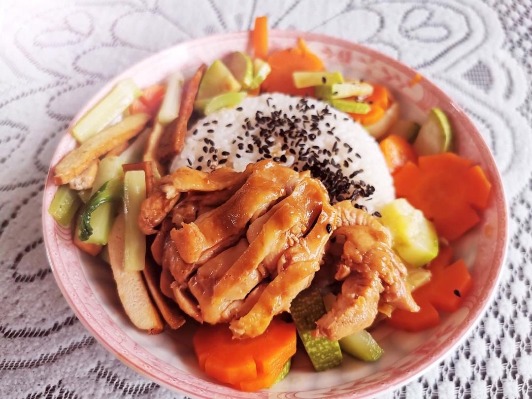 自制照烧鸡腿饭，好吃到舔碗！