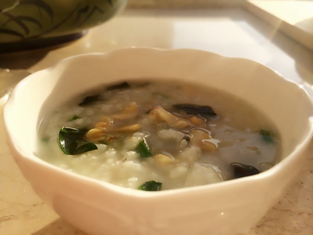菜肉花蛤粥
