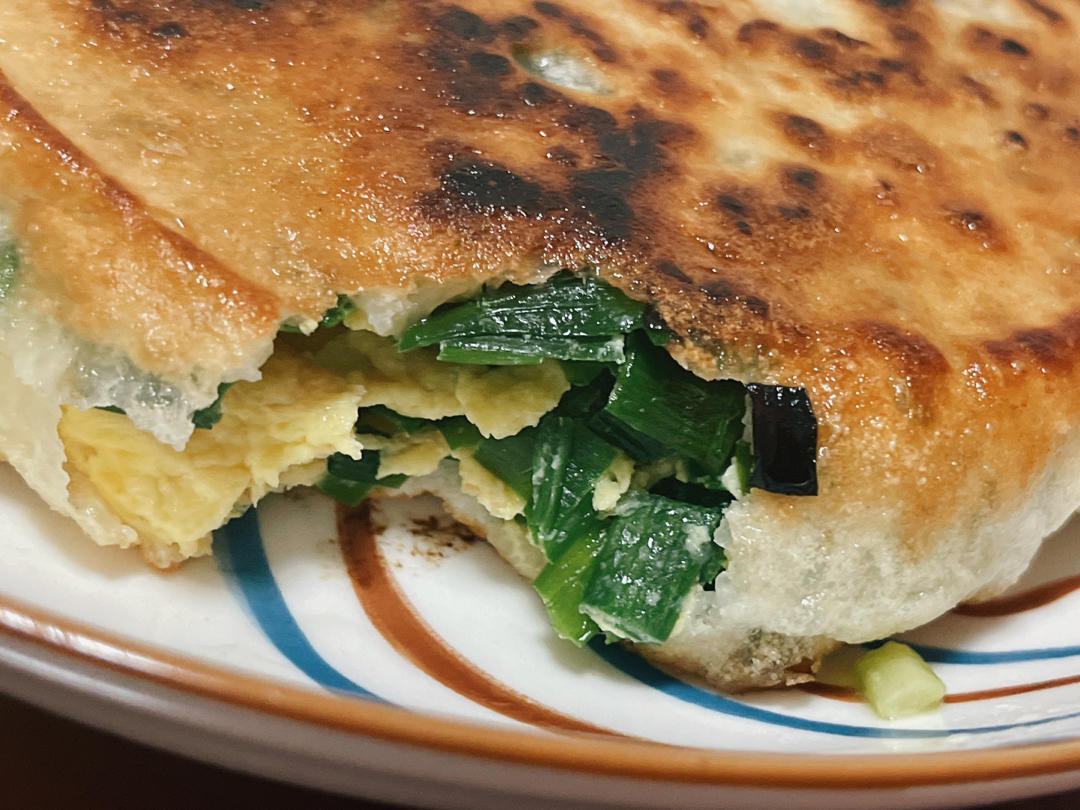 不用揉面的发面韭菜饼