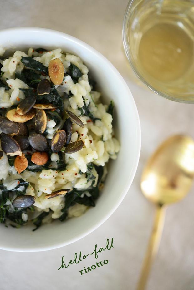意式甘蓝南瓜子烩饭 Tuscan Kale And Pumpkin Seed Risotto的做法