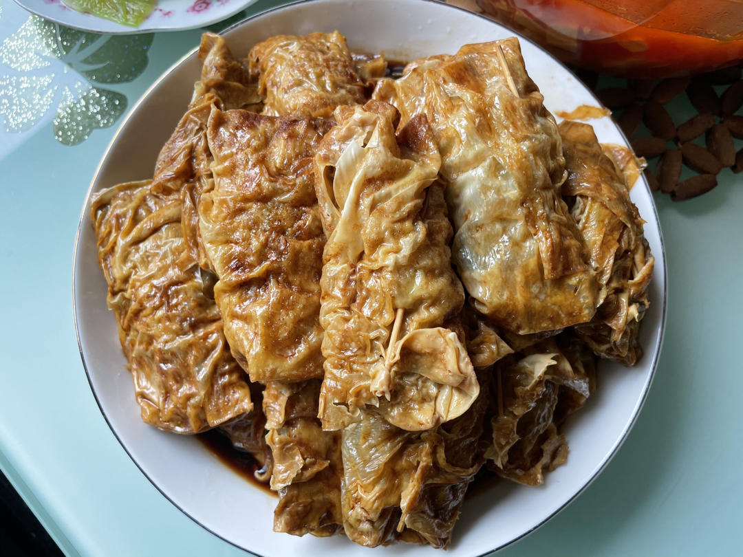 抿尓做的豆腐衣包肉(传统本帮家常菜)