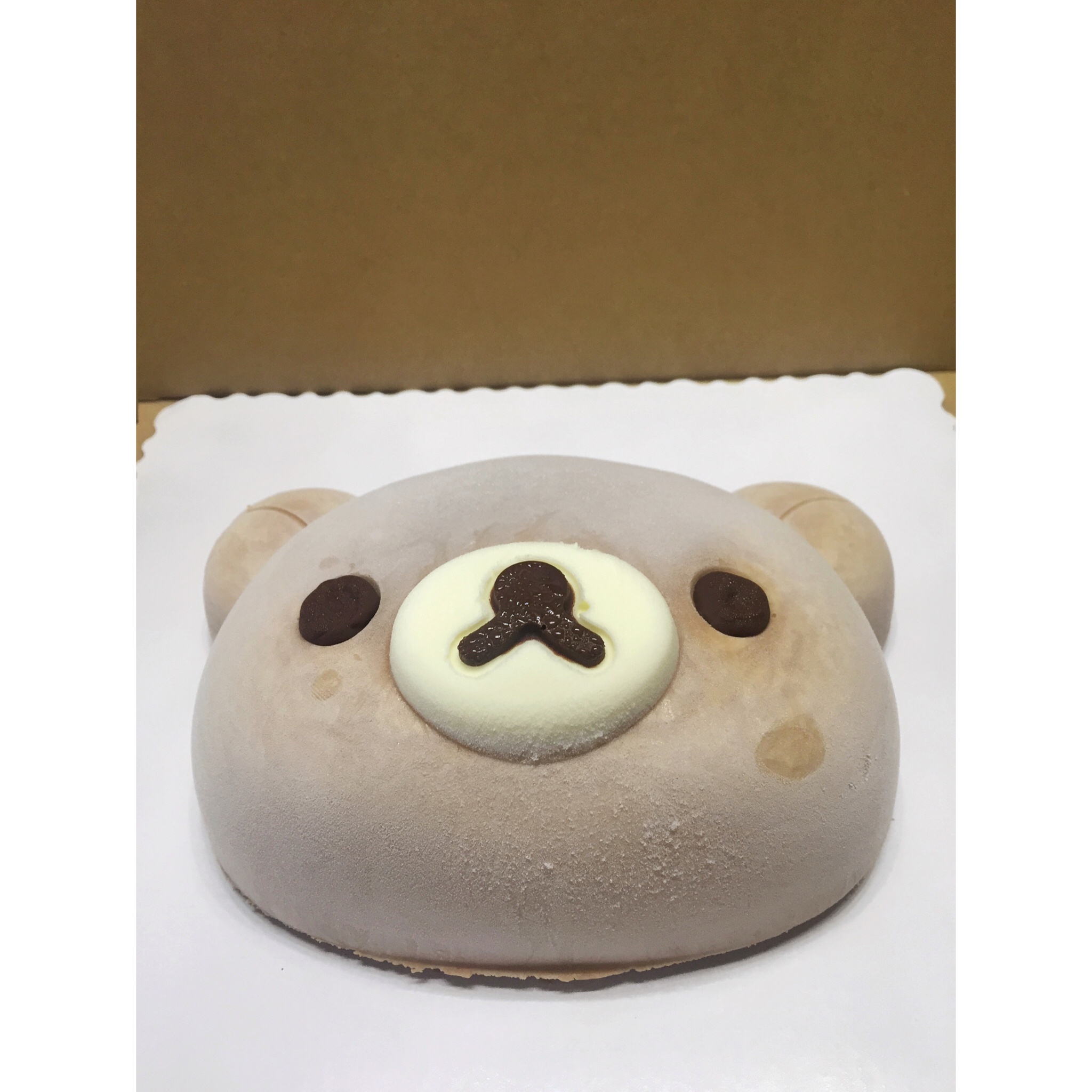 1只大肥羊做的轻松熊奶酪慕斯蛋糕(头像 全身版)