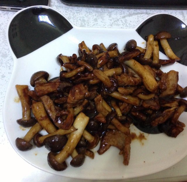 肉丁炒蟹味菇