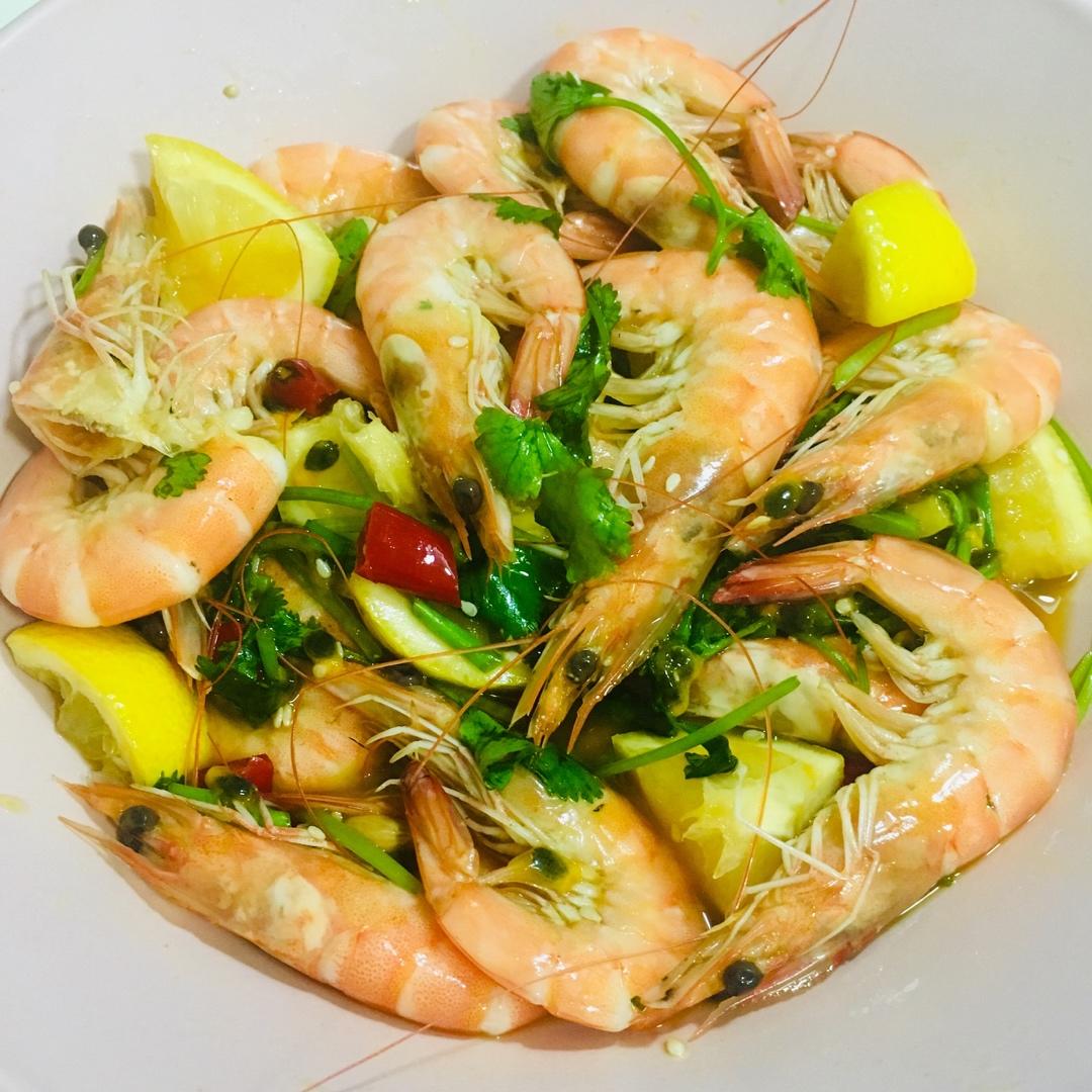 酸酸辣辣柠檬虾