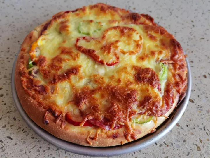 自制懒人披萨🍕全网最快手做法！