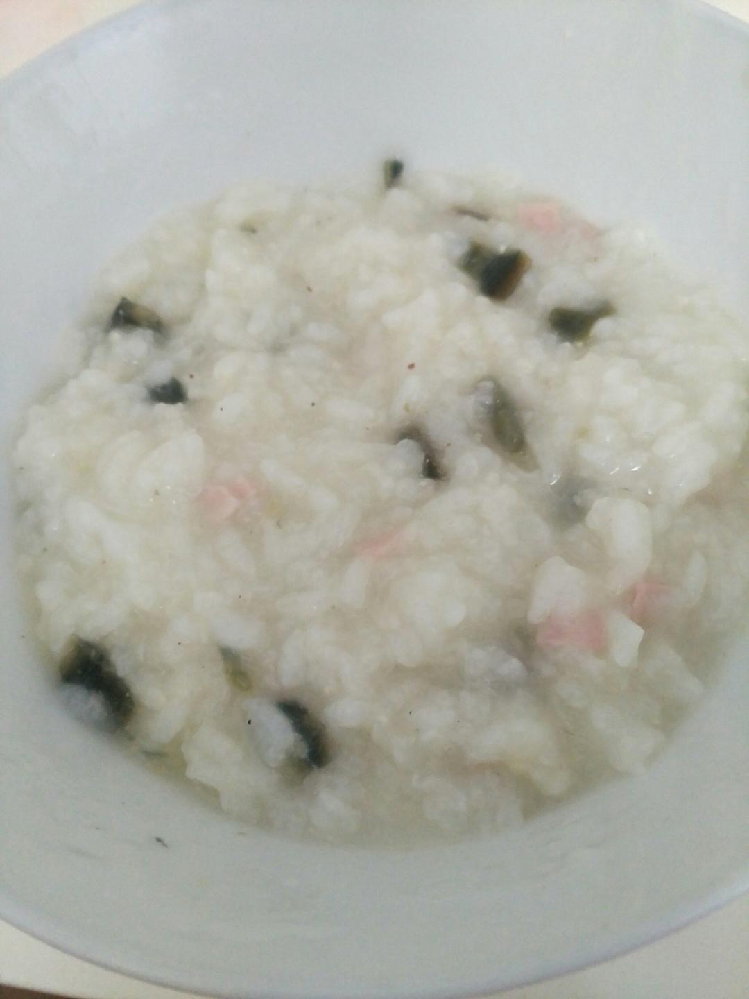 超快手皮蛋火腿粥
