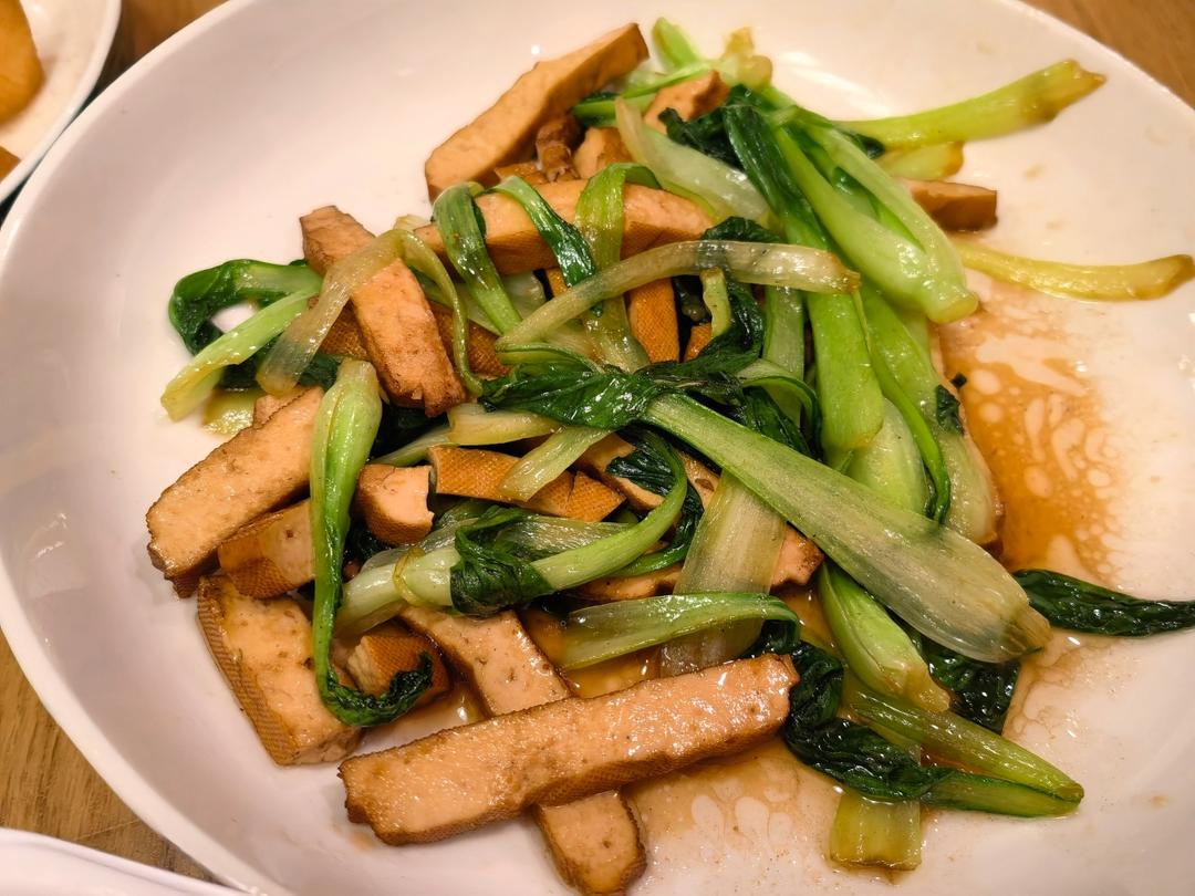 鸡毛菜炒香干