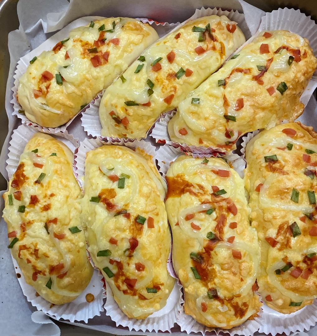 香葱火腿肉松面包