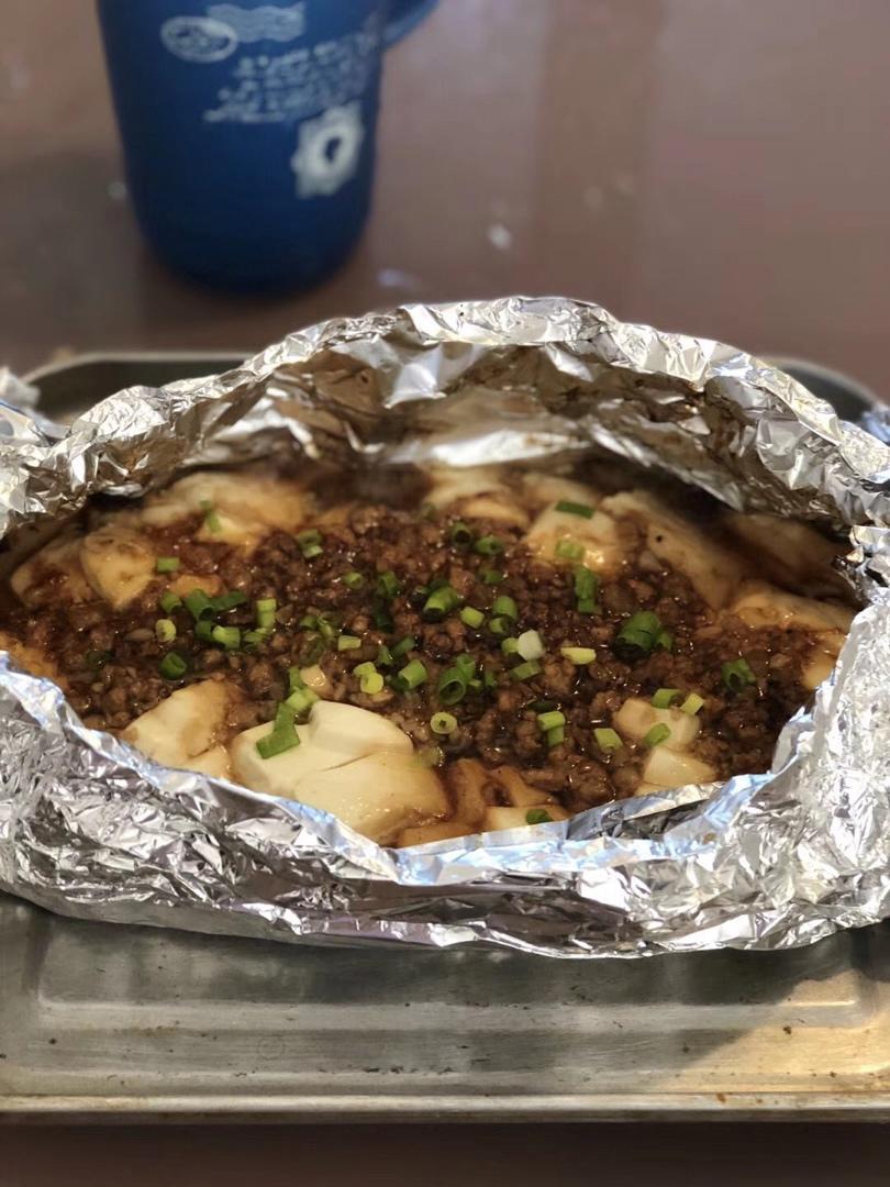 烧烤摊的招牌———锡纸烤豆腐