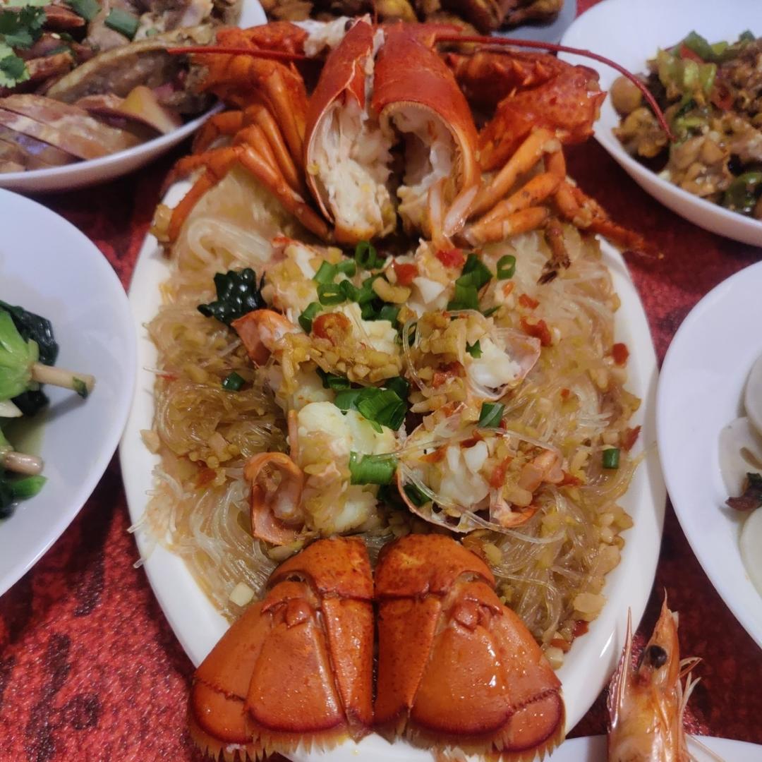 蒜蓉粉丝蒸波龙