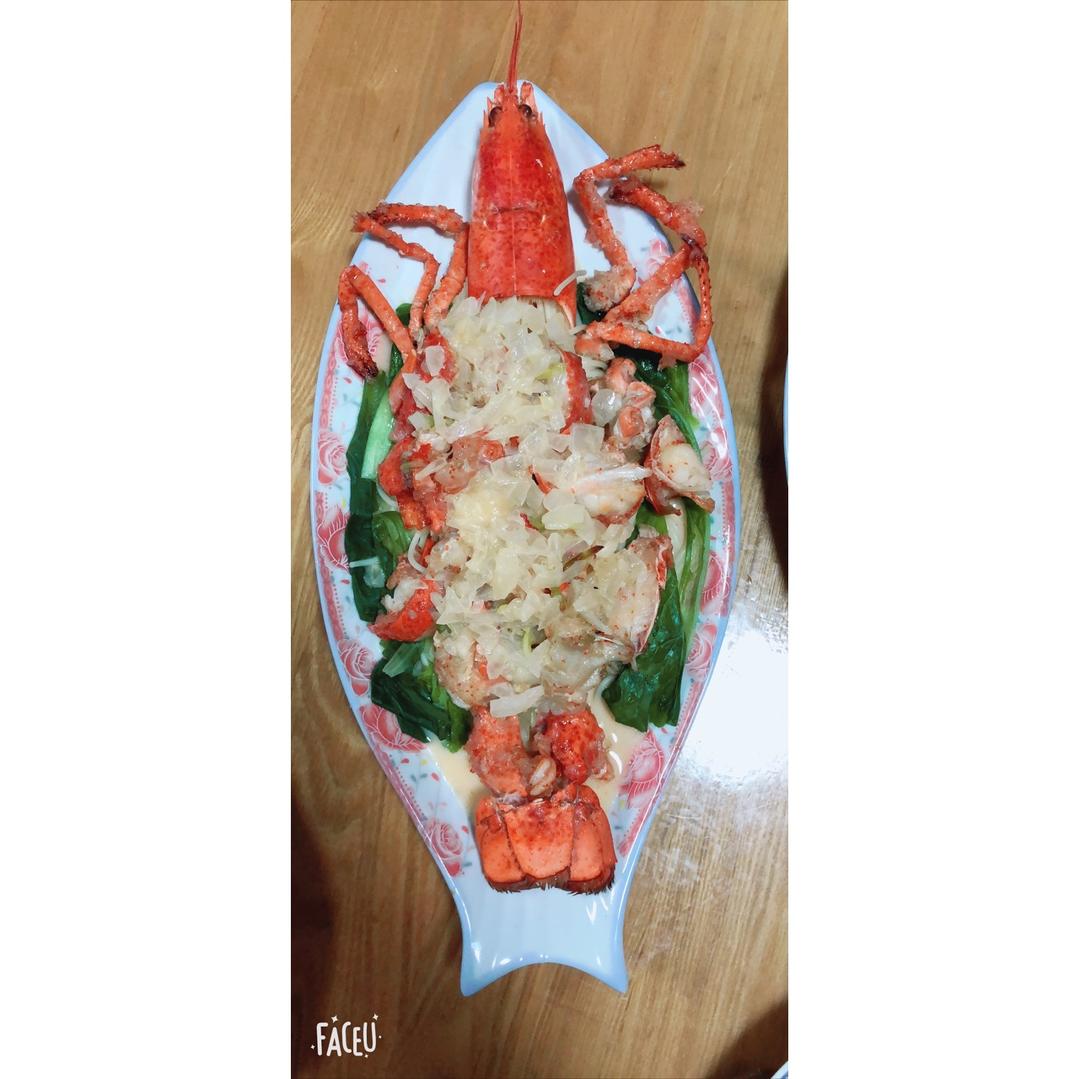 黄油芝士焗波士顿龙虾意面