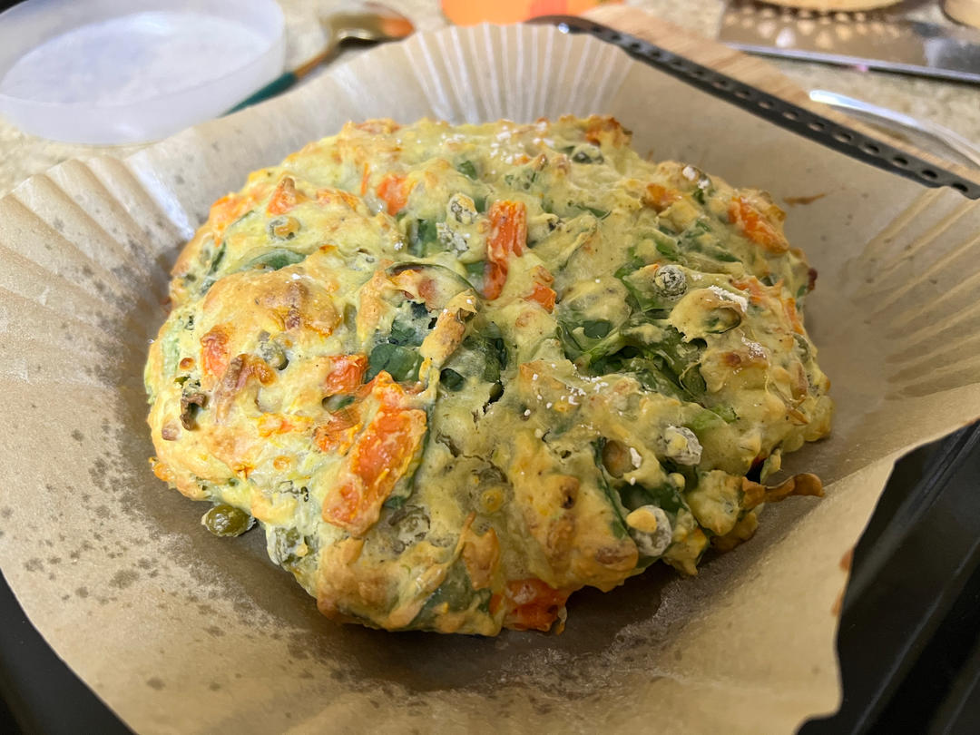 超软田园豆肉松丹波面包——其实是个快手大司康【健康主食】
