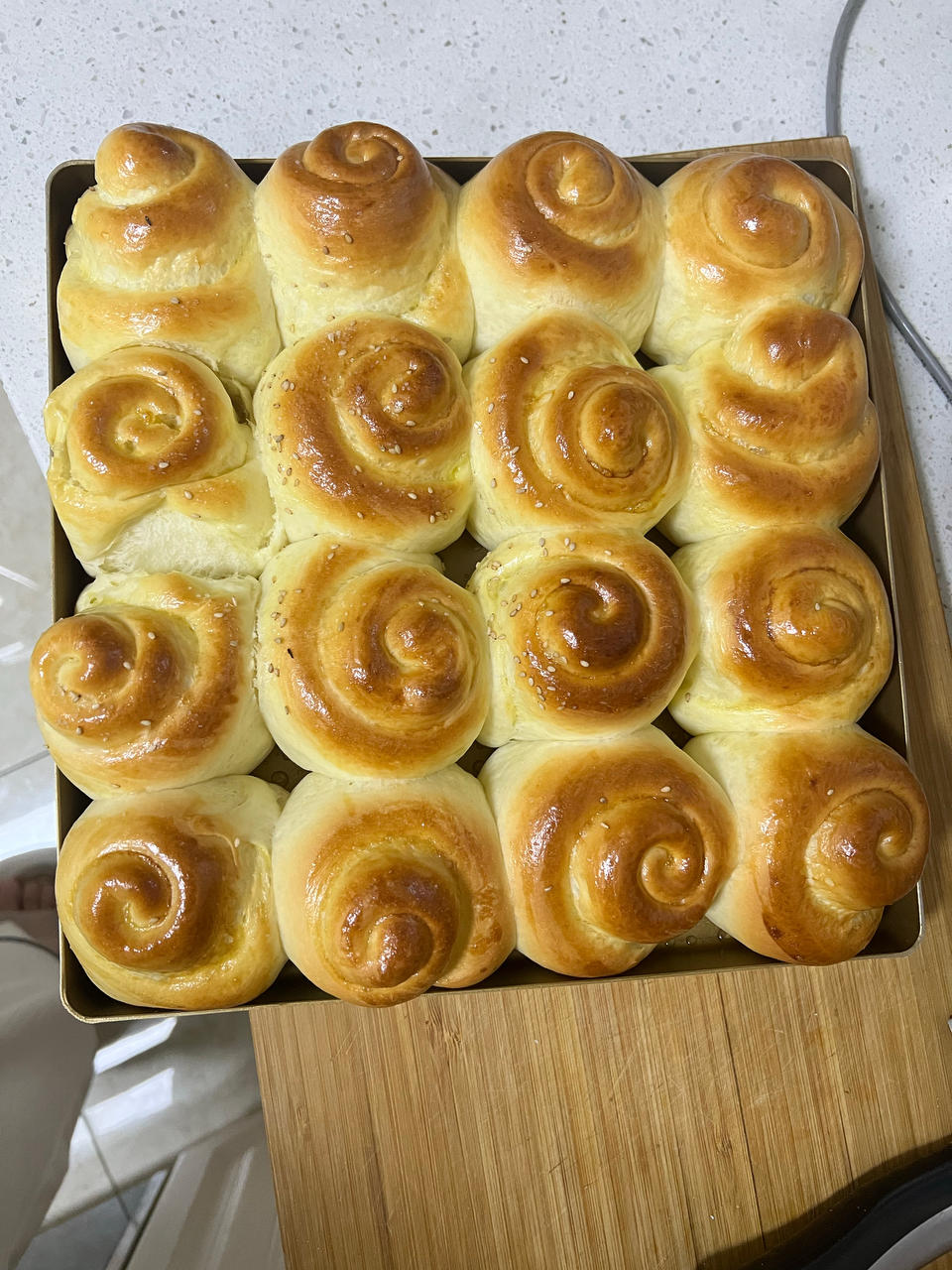 香脆柔软的蜂蜜脆底面包