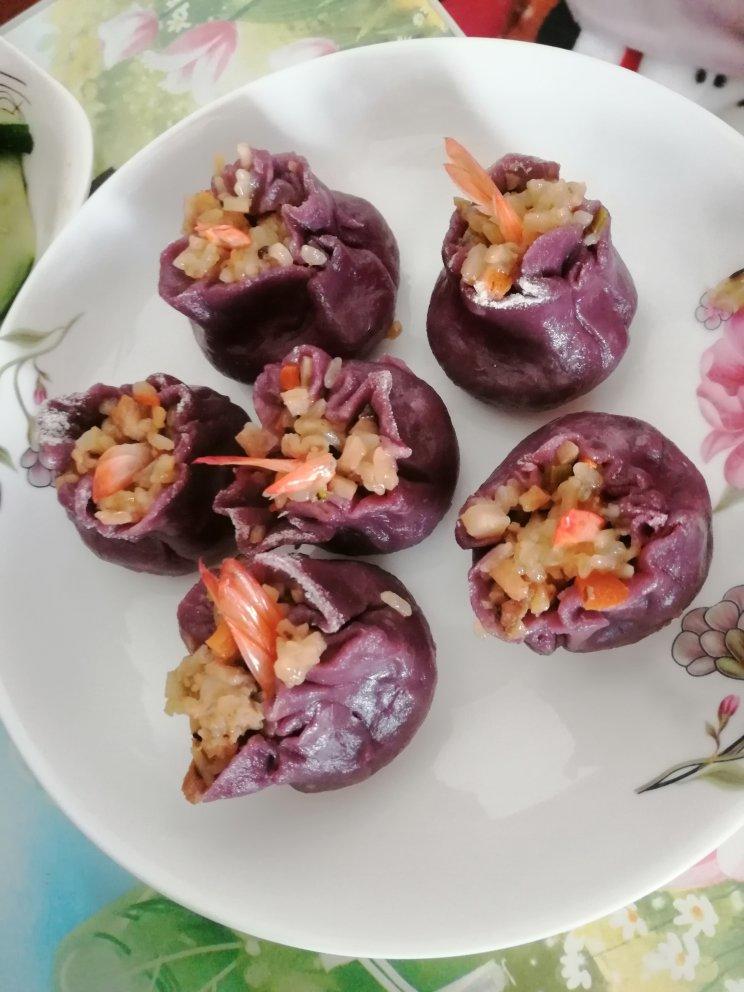 剩余饺子皮做的五彩烧卖