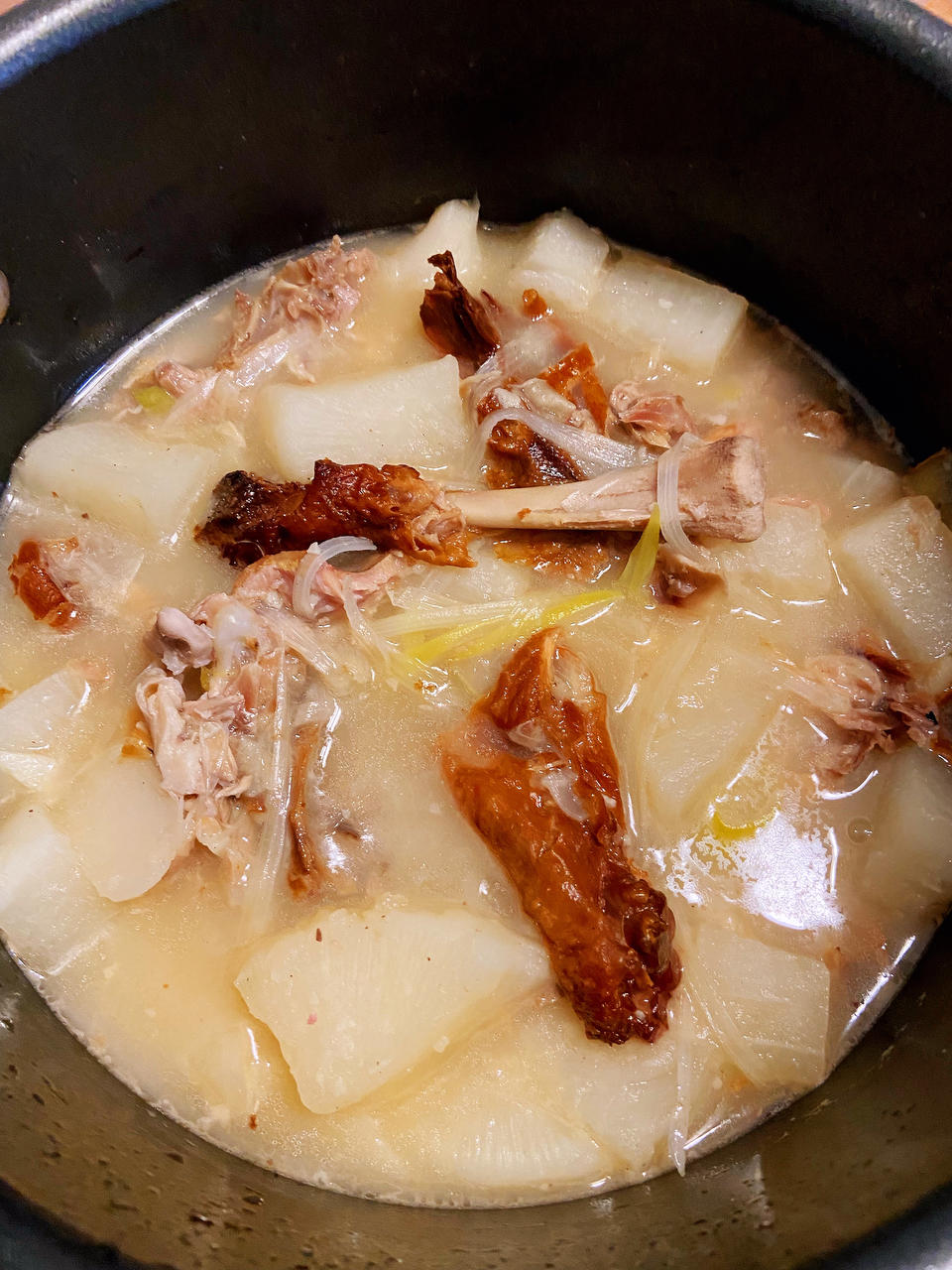 奶白鸭架汤(烤鸭)