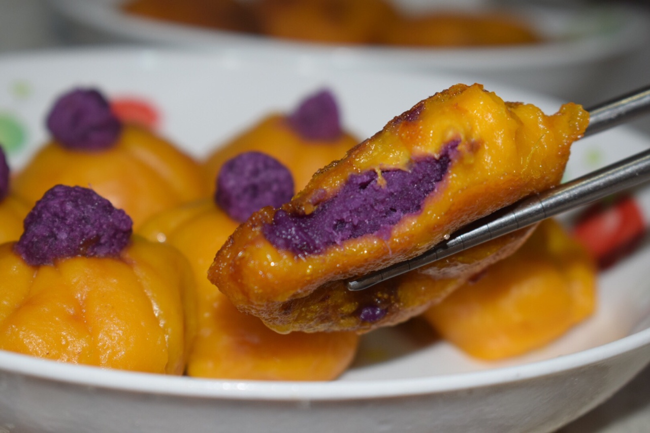 紫薯馅南瓜饼
