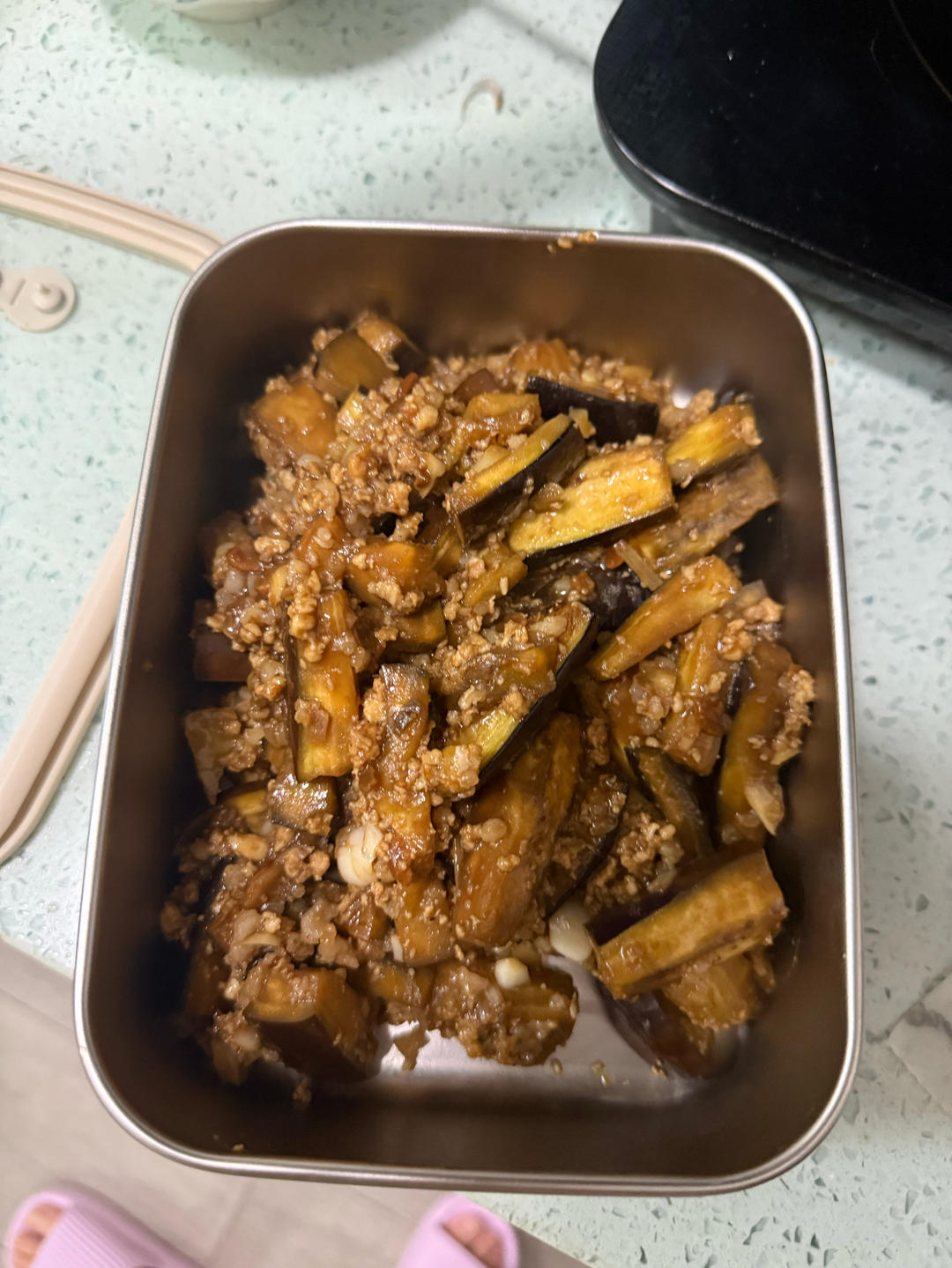 超级下饭酱香味肉末茄子