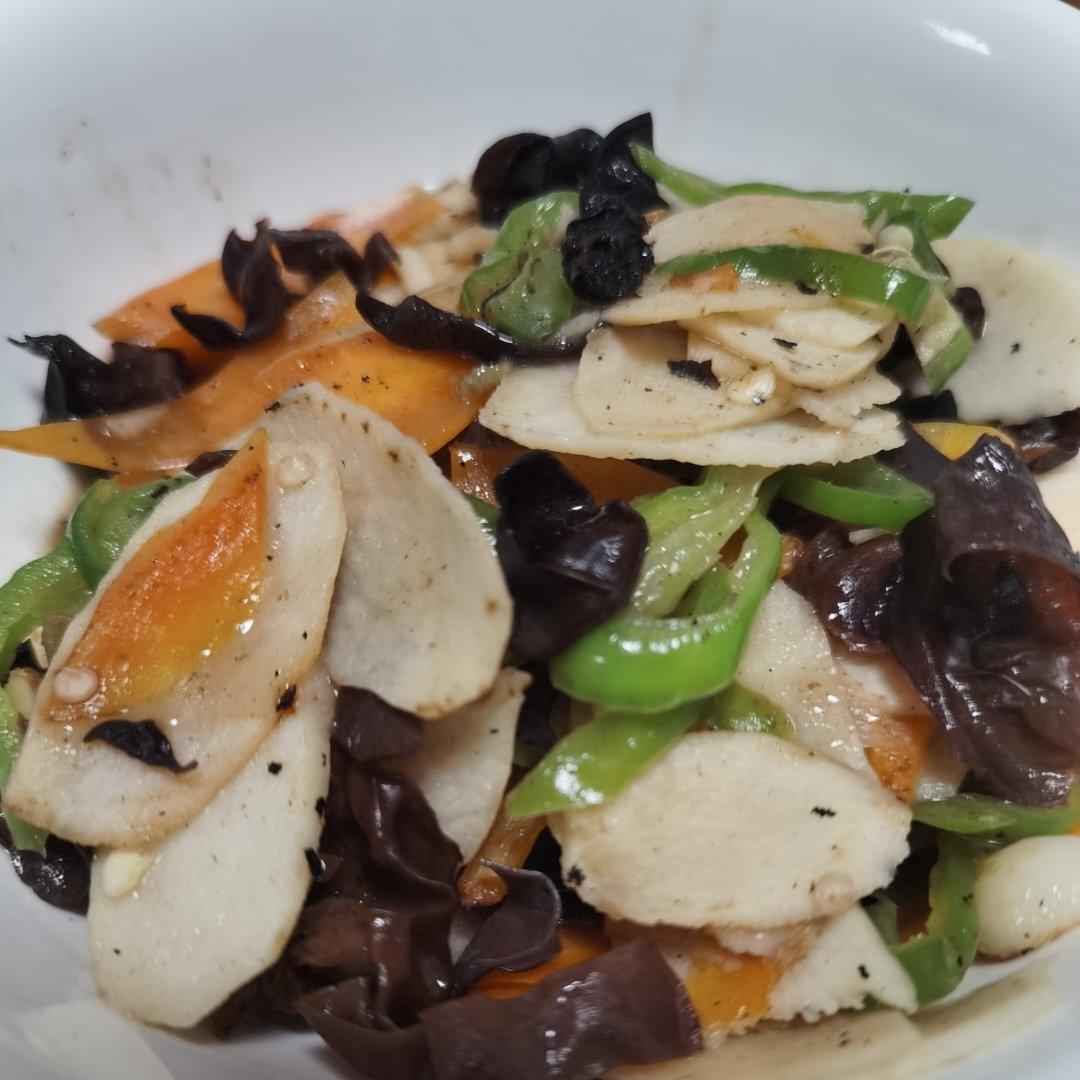 养生食谱之木耳炒山药
