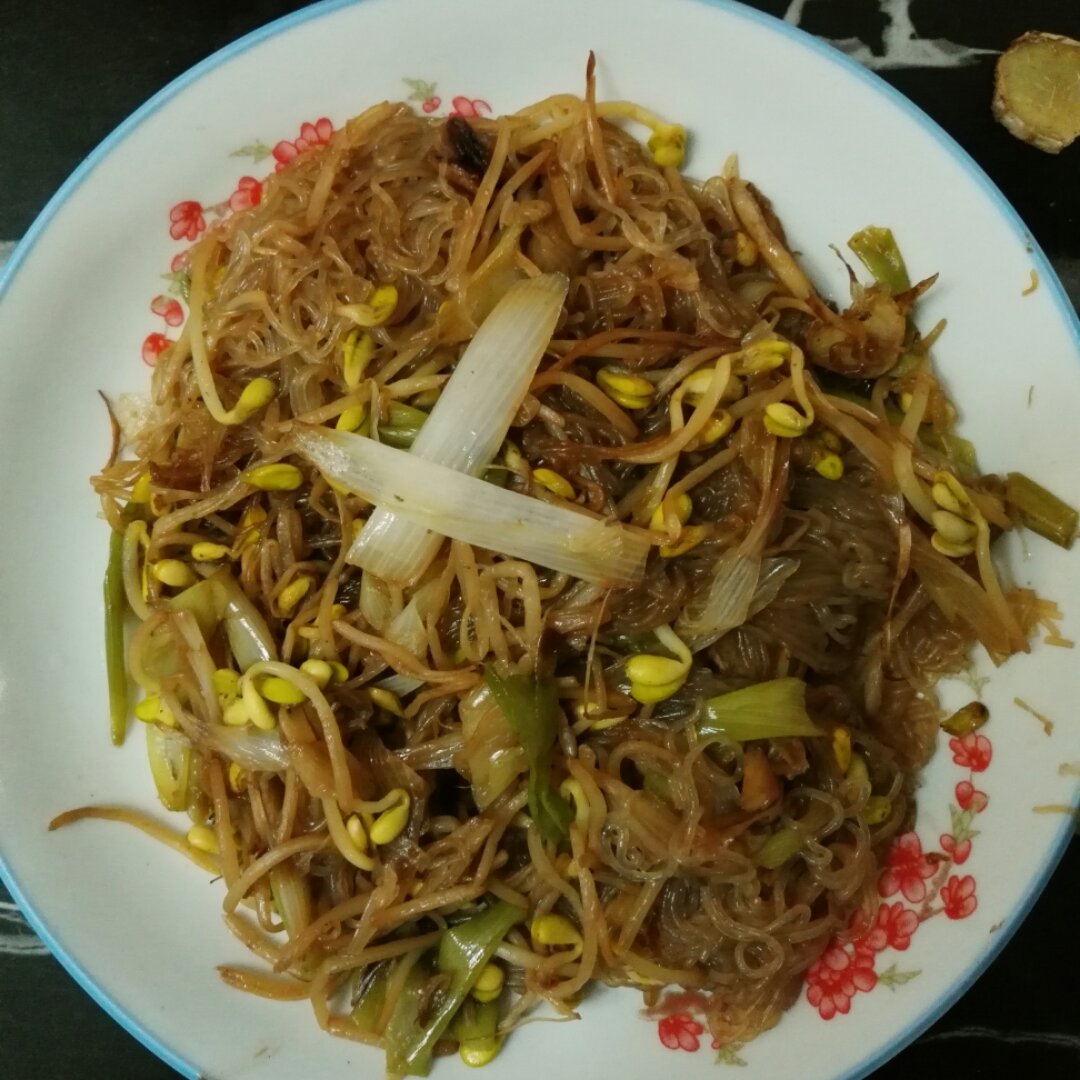 豆芽炒粉丝