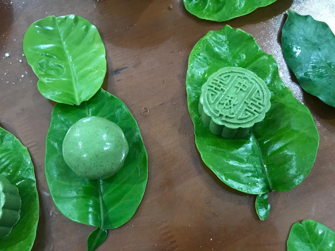 纯手工豆沙青团