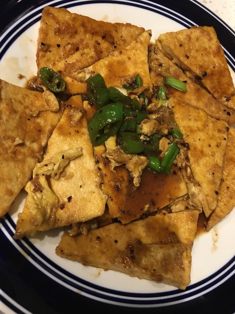 焖煎豆腐